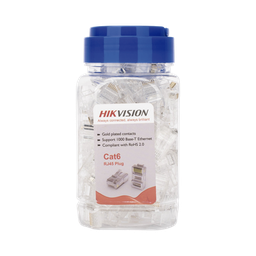 [DS-1M6UA-30U] Bote con 100 Piezas de Plug Modular RJ45 / Cat 6 / Chapado en Oro a 30 Micras / Sin Blindaje / Fácil Instalación / Uso Interior / Soporta Norma TIA-568B / Cumple con RoHS 2.0 | DS-1M6UA-30U