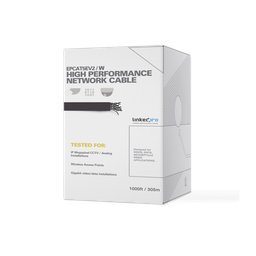 [EP-CAT-5E-V2/W] Bobina de 305 Metros (1000 Pies) Cat5e, Aleación de Cobre y Aluminio (CCA) Color Blanco, Uso Interior | EP-CAT-5E-V2/W