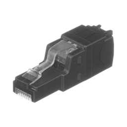 [FP6X88MTG] Plug RJ45 UTP, Instalación Recta, Terminación en Campo Certificable, Compatible con Cat5e, Cat6 y Cat6A, Color Negro | FP6X88MTG