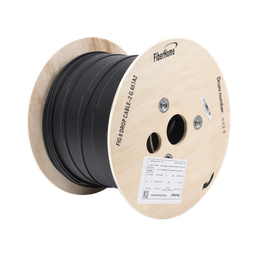 [IC-FIG8A2-2C] Carrete de 1 km de Fibra Óptica Aérea Mini Figura 8 G.657A2 Tipo Drop, Monomodo de 2 Hilos (Bifibra), Diseñada para Fusionarse, Color Negro, Span 80, (No Soporta Conectores Mecánicos) | IC-FIG8A2-2C