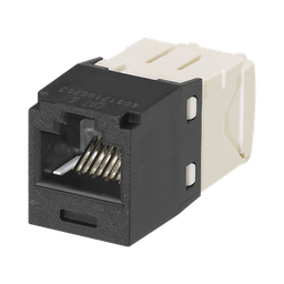 [CJ688TGBL] Conector Jack RJ45 Estilo TG, Mini-Com, Categoría 6, de 8 Posiciones y 8 Cables, Color Negro | CJ688TGBL