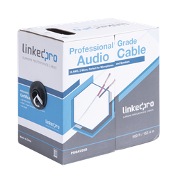 [PRO-AUDIO] Cable para Audio Profesional de 2 Conductores Calibre 18 para Aplicaciones de Audio y Automatización Bobina de 152 Metros (500 Pies) | PRO-AUDIO