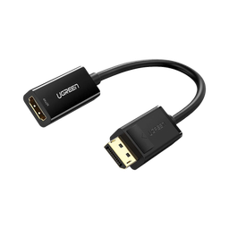 [40363] Convertidor DisplayPort a HDMI 4K| 3D | HDR | Blindaje Interno | Botón Liberador | Carcasa de ABS | Plug & Play | CE, FCC, RoHS | Cable de 25 cm (9.84 Pulgadas). | 40363