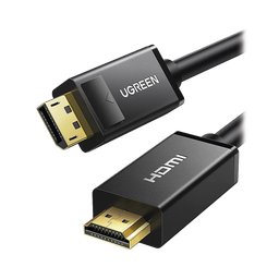 [10239] Cable DP Macho a HDMI Macho / Longitud 1.50 Metros (4.92 Pies) / Soporta 4K@30Hz / Soporta 3D / Cobre EstaÑado 28AWG / Blindaje Interno MÚltiple / TransmisiÓn Unidireccional / BotÓn de LiberaciÓn / Chip de Última GeneraciÓn | 10239