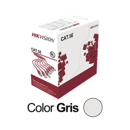 [DS-1LN5E-S] Bobina de Cable UTP 305 Metros (1000 Pies) / Cat5E (24 AWG) / Color Gris / PVC (CM) / Uso en Interior / 100% Cobre / Aplicaciones de CCTV y Redes de Datos | DS-1LN5E-S