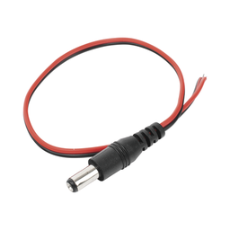 [DC-CORD] Cable con Conector Macho (Pigtail) / Alimentación para Vcc con Puntas Libres / Polarizado / Largo 22 cm (8.66 Pulgadas) / Calibre 22AWG. | DC-CORD