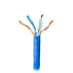[5078-1106/1000] Bobina de 305 Metros (1000 Pies) Cable Par Trenzado Nivel 5 (CAT 5e) / CMR / Color Azul / 4 Pares de Conductores Sólidos de Cobre AWG 24 / Para Aplicaciones de CCTV, Redes de Datos, IP Megapixel, Control RS485 | 5078-1106/1000