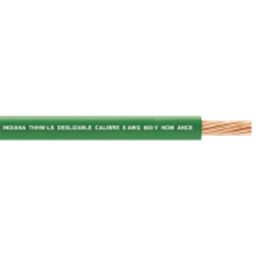 [SLY-304-GRN] ( Venta por metro ) Cable 10 awg  color verde, conductor de cobre suave cableado. Aislamiento de PVC, auto-extinguible. | SLY-304-GRN