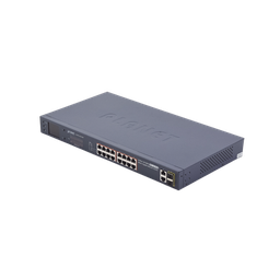 [FGSW-1822VHP] Switch No Administrable PoE+ Extender, Aislamiento VLAN de 16 Puertos +, 2 Combo TP/SFP Gigabit y Pantalla | FGSW-1822VHP