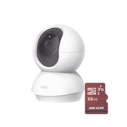 [TAPOC200/HS32] Kit de Cámara IP Wi-Fi / Incluye 1 Pieza Modelo TAPOC200 / 2 Megapixel /  Utiliza La App Tapo / 1 Memoria Micro SD  Hiksemi Modelo  HS-TF-E1/32G | TAPOC200/HS32
