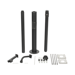 [XGA-POLE-3M] Poste Seccionado de 3 Metros / Especializado para la Instalación de Videovigilancia / Incluye Base de Cimentación y Brazo para Cámara PTZ / Color Negro | XGA-POLE-3M