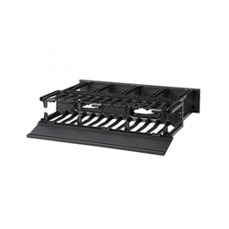 [NM2] Organizador de Cables Horizontal NetManager de Alta Densidad, Doble (Frontal y Posterior), Para Rack de 19in, 2UR, Color Negro | NM2