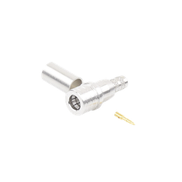 [RQA-5000-X] Conector QMA (Quick Mate) Macho, Anillo Plegable para RG-8/X, LMR-240, Bronce Blanco/Oro/Teflón. | RQA-5000-X