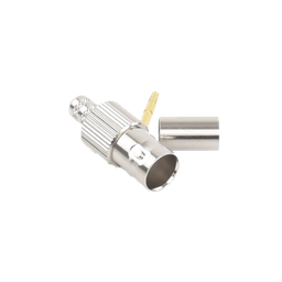 [RFB-1724] Conector BNC Hembra, 75 Ohm, Anillo Plegable, para RG-59/U, Níquel/ Oro/ Delrin. | RFB-1724