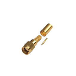 [RSA-3000-1C1] Conector SMA Macho de Anillo Plegable para Cables RG-142/U, LMR-195, Oro/Oro/Teflón. | RSA-3000-1C1