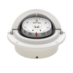 [F-83W] Brújula serie Voyager en color blanco, cuenta con iluminación nocturna color verde. | F-83W