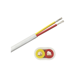 [B7W14T-20-500] Rollo de cable plano grado marino calibre 14, de 2 conductores (rojo y amarillo) de 500 pies (152.4 m). de 2 conductores (rojo y amarillo) | B7W14T-20-500