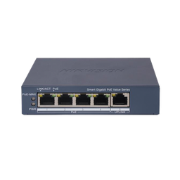 [DS-3E1505P-EI/M] Switch Gigabit PoE+ / Monitoreable / 4 Puertos 1000 Mbps PoE+ / 1 Puerto 1000 Mbps Uplink / Configuración Nube Hik-PartnerPro / Modo Extendido hasta 300 Metros / 45 Watts | DS-3E1505P-EI/M