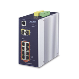 [IGS-10020HPT] Switch Industrial Administrable Capa 2, 8 puertos PoE Gigabit 802.3af/at, 2 Puertos SFP de 1 / 2.5 Gigabit, Entrada de Voltaje Secundaria para Fuente Redundante | IGS-10020HPT