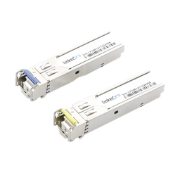[LP-IND-SFP-BD-1G-20] Transceptores Ópticos Industriales Bidireccionales SFP (Mini-Gbic) / Monomodo 1310 & 1550 nm / 1.25 Gbps / 1000BASE-BX / Conector LC/UPC Simplex / DDM / Hasta 20 km / 2 Piezas | LP-IND-SFP-BD-1G-20
