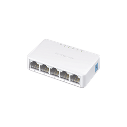 [MS105] Switch NO Administrable / Para escritorio /  5 puertos 10/100 Mbps / Diseño Compacto / Plug and Play | MS105