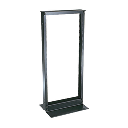 [R2P48] Rack de Dos Postes Estándar de 19 in, Rieles Numerados y Roscados #12-24, Fabricado en Aluminio, 24 Unidades de Rack, Color Negro | R2P48