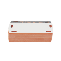 [LP-EAL] Etiqueta Autolaminada para Identificación de Fibra Óptica Paquete de 25 Piezas, Para Uso Interior/Exterior, Dimensiones de 90 x 50 mm (3.54 x 1.97 Pulgadas), Color Negro con Naranja | LP-EAL