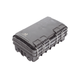 [FDP-420E-8] Caja de Distribución de Fibra Óptica para 24 Empalmes, con 8 acopladores SC/APC simplex, Exterior IP65, Color Negro | FDP-420E-8