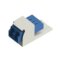 [CMDSLCZIW] Módulo Acoplador LC Duplex, para Fibra Óptica Monomodo OS1/OS2, Tipo Mini-Com, Color Blanco Mate | CMDSLCZIW